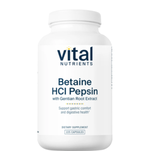 Betaine HCl, Pepsin, Gentian Root Extract